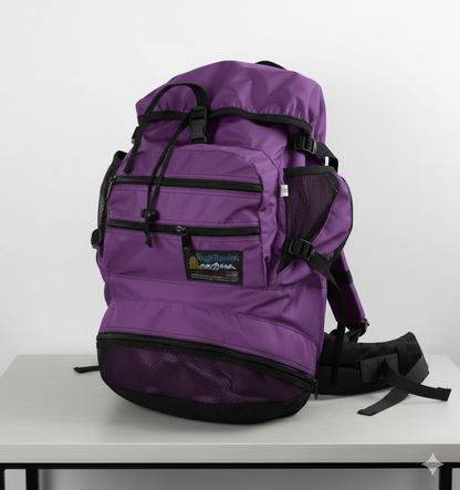 best flight approved travel backpacks purple maximum size Heavy-Duty Ergonomic Backpack Made in USA