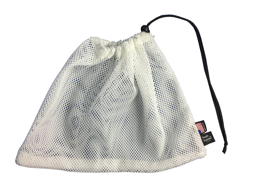 MESH DRAWSTRING BAG , by Tough Traveler. Made in USA since 1970