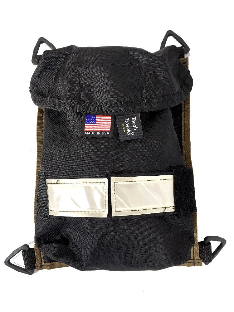 Tough Traveler Luggage Black/Brown Flat Pocket Bag