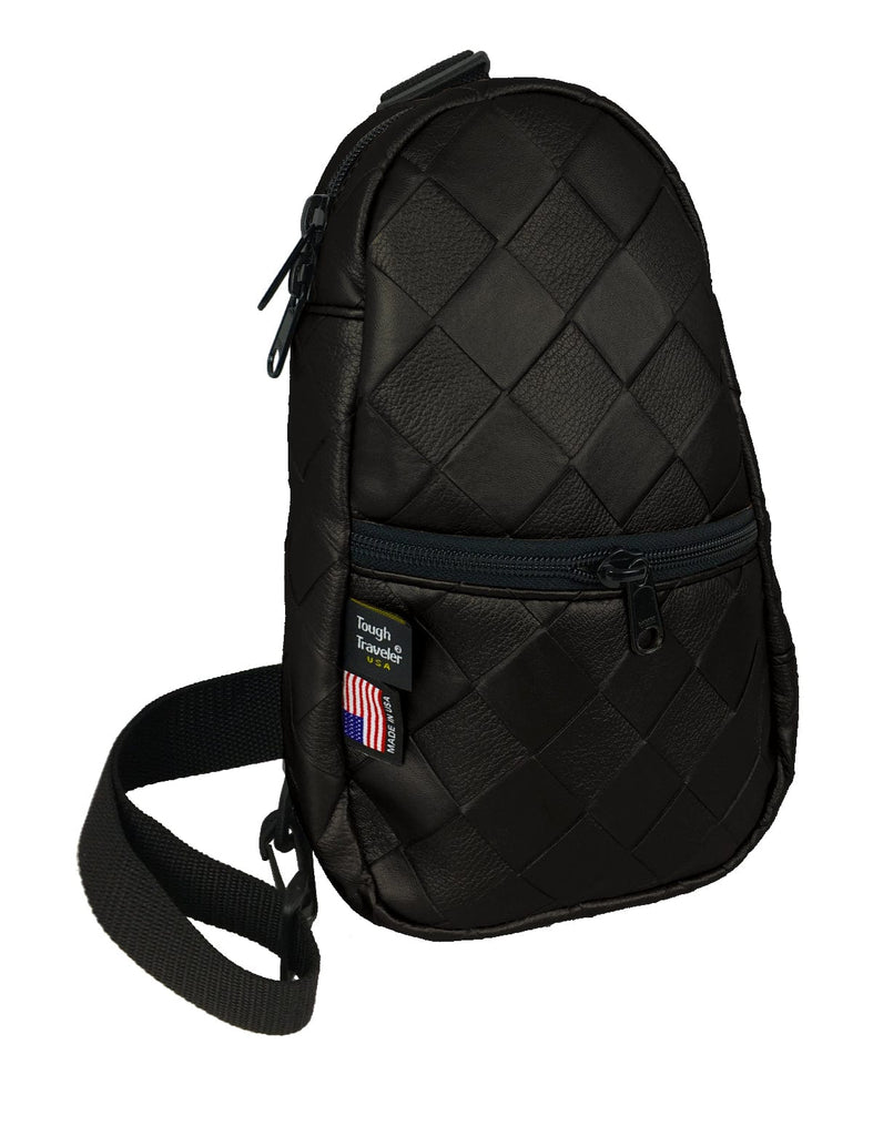 LEATHERETTE SLING Sling Backpacks, by Tough Traveler. Made in USA since 1970