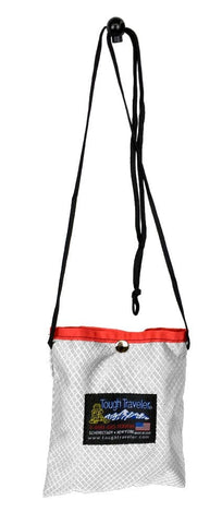 Tough Traveler Luggage Small / White Diamond (Red Trim) OPEN POUCH with SNAP
