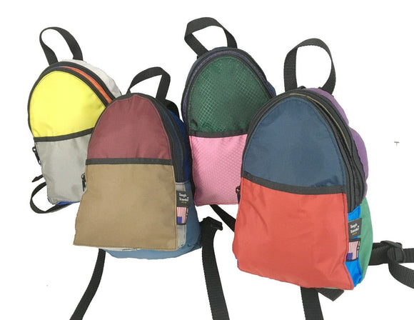 Tough Traveler Luggage Multi-Colored (Zero Waste) PEANUT DOUBLE Purse Backpack