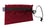 Tough Traveler Luggage Burgundy PENCIL POUCH with STRAP