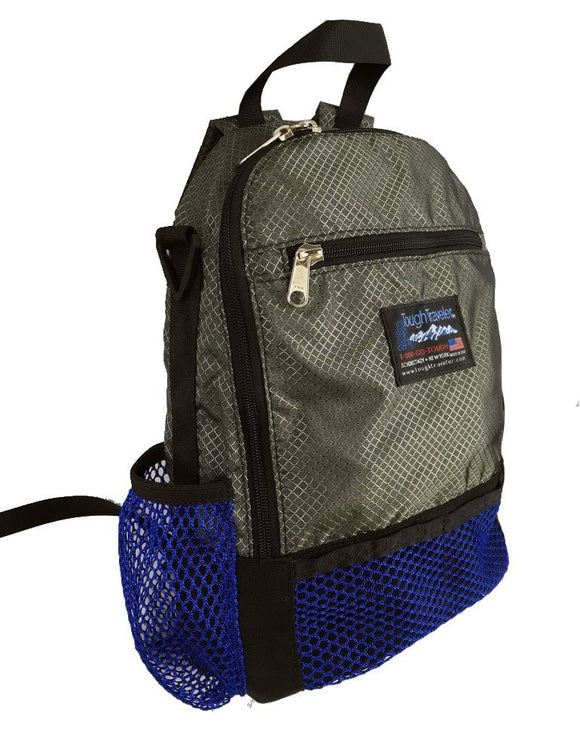 Tough Traveler Luggage Silver Diamond/Blue PEPPER Convertible Shoulder Bag