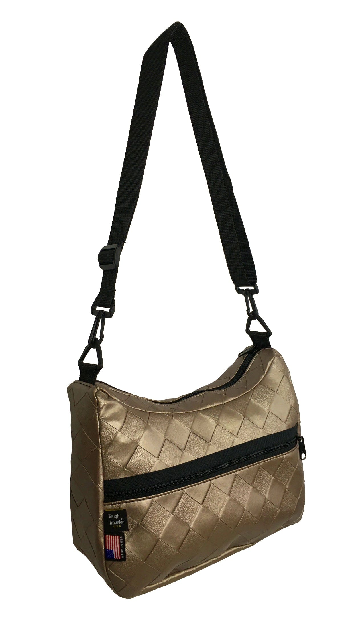 Tough Traveler | Made in USA | Tagalong Hobo Purse Bronze Leatherette